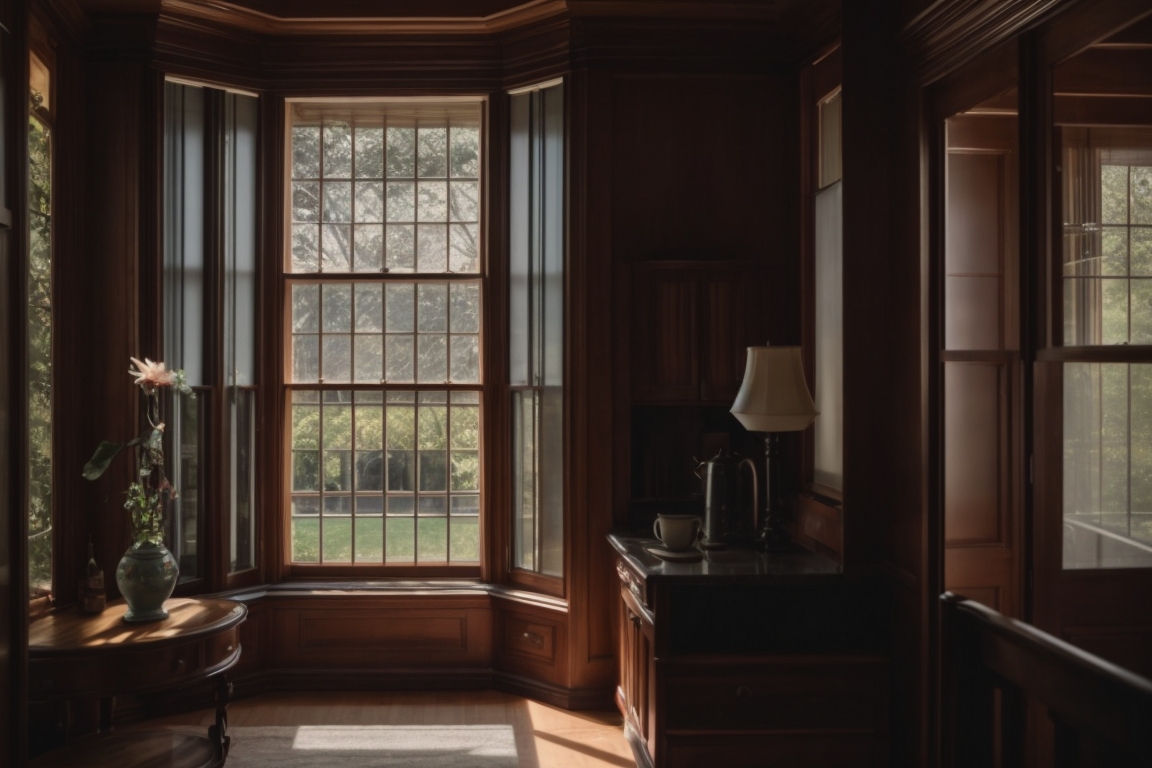 Boston historic home interior with frosted window film