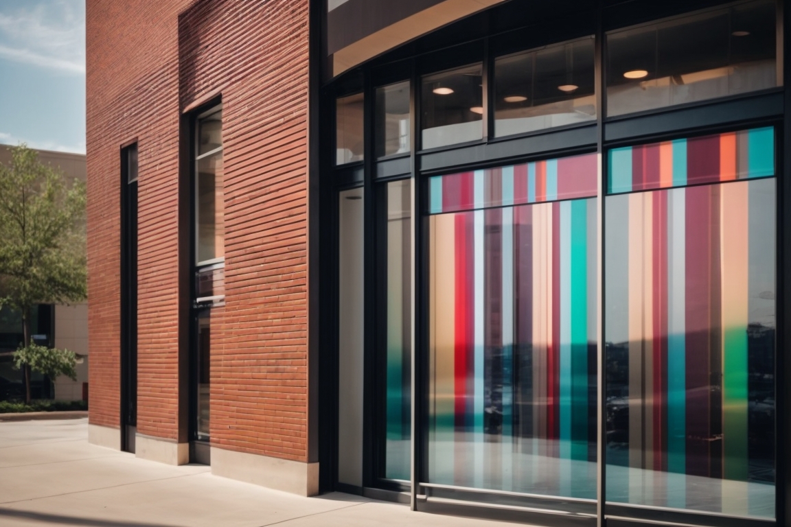 modern commercial space in Little Rock with vibrant decorative window films