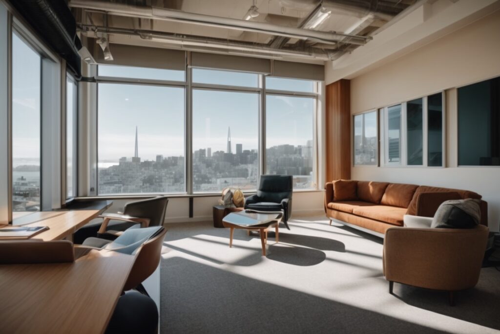 San Francisco office with energy-efficient insulating window film