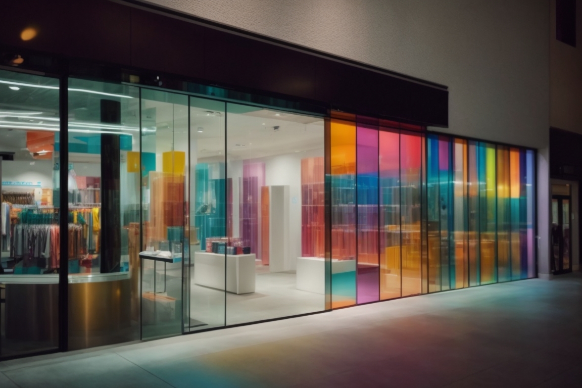 Anaheim retail store with colorful decorative window films